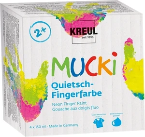 Kreul 2317 Set di pittura con le dita Squeaky Colors 4 x 150 ml