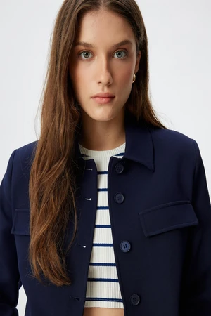 Koton Navy Blue Women's Jacket