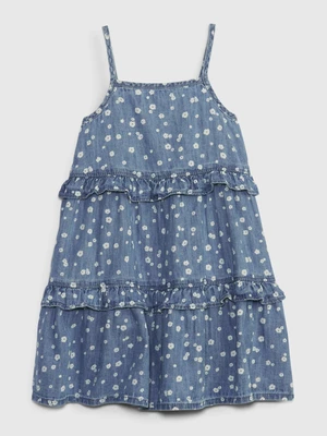 GAP Kids Denim Dress with Frills - Girls