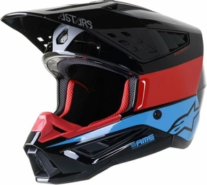 Alpinestars S-M5 Bond Helmet Black/Red/Cyan Glossy XL Casco