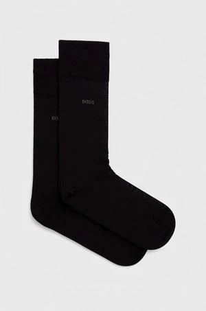Bavlněné ponožky BOSS černá barva, 50469837