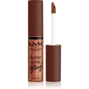 NYX Professional Makeup Butter Gloss Bling lesk na rty třpytivý odstín 08 HU$TLA 8 ml