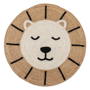 Naturalny dywan dziecięcy z juty 100x100 cm Leo Lion – Flair Rugs