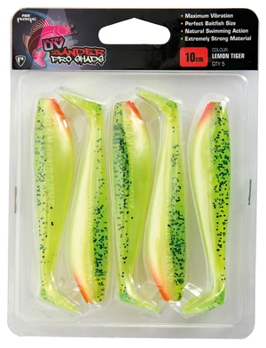 Fox rage gumová nástraha zander pro ultra uv lemontiger-12 cm 5 kusov