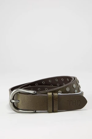 Tommy Jeans Opasok - Hilfiger Denim THDW BELT 1 hnedý