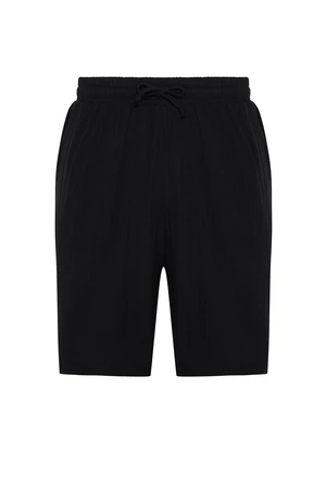 Trendyol Black Muslin Woven Summer Shorts