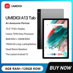 UMIDIGI A13 Tab Smart Tablets 10.51Inch FHD Unisoc T616 Octa Core 8GB+128GB 7500mAh Battery 13MP Camera Android 13 Cellphone