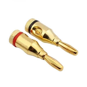 10pcs New Gold-Plated 4mm Banana Plug Banana Connector for Speaker Audio Amplifier Adapter Red/Black