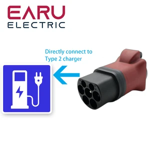 Portable 220V Type 2 Male Plug to Schuko Socket EV Charging Adapter For EV Charger EV Connector