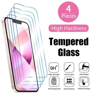 4PCS Tempered Glass For iPhone 12 14 13 7 8 Plus 6 6S SE 2020 Screen Protector For iPhone 11 12 13 Pro Max Mini XR XS X Glass