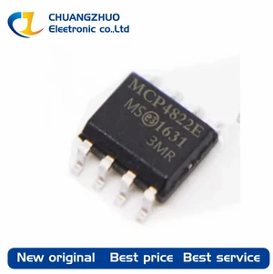 1Pcs New original MCP4822T-E/MS MCP4822 4.5us 12 SPI 2.7V~5.5V MSOP-8 Digital To Analog Converters (DACs)