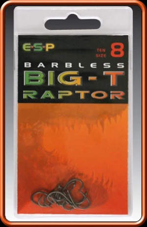 ESP háčky bez protihrotu  Big-T Raptor Barbless vel. 4