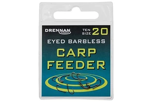 Drennan háčky bez protihrotu Eyed Carp Feeder Barbless vel. 18