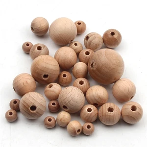 Round Beech Wood Made Of Natural Wood Beads 8-30mm Loose Spacer Beads For Diy Jewelry Making Charm Jewelry Accessories