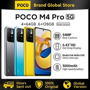 POCO M4 Pro 5G 4GB 64GB/6GB 128GB Global Version Smartphone MTK Dimensity 810" 90Hz 6.6" DotDisplay 33W Fast Charger 5000mAh