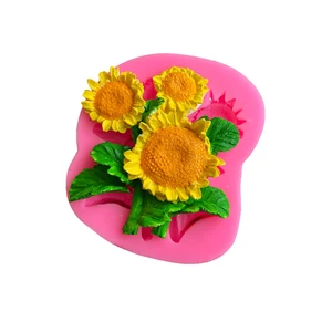 Sun Flower Shape Silicone Mold Baking Mold Fondant Cake Chocolate Decorating Tools Resin Mould Clay Gumpaste Moulds