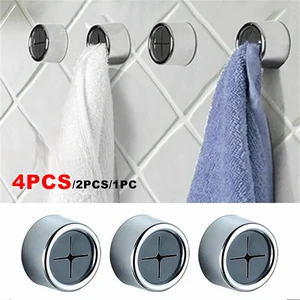 Adhesive Hook Self Hook Clip Cloth Grip Push Towel Chrome In Tea Holder Towel Holder Towel Kitchen