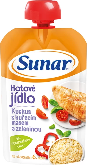 SUNAR příkrm kuskus s kuřecím masem a zeleninou 6m+ 120 g