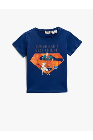 Koton Superman And Krypto Printed T-Shirt Licensed Short Sleeve Cotton