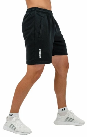 Nebbia Athletic Sweatshorts Maximum Black L Pantaloni fitness