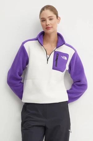 Sportovní mikina The North Face Yumiori 1/4 Zip fialová barva, NF0A88439IA1