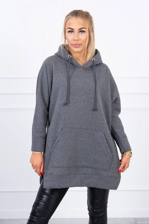 Insulated sweatshirt with graphite side slits