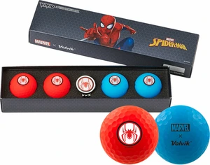 Volvik Vivid Marvel 2.0 4 Pack Golf Balls Spider Man Golfové míčky