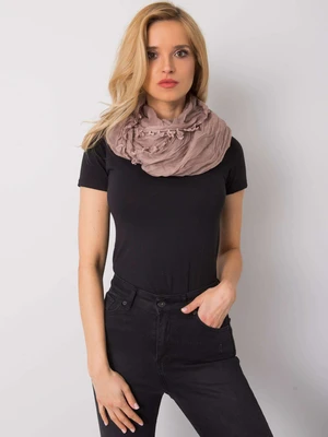 Women's brown scarf with fringes