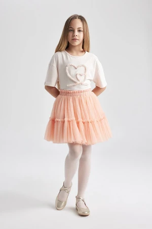 DEFACTO Girl's Stretch Waisted Tulle Skirt