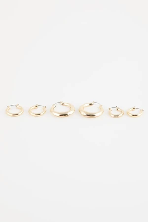 DEFACTO Woman's 3-Piece Gold Hoop Earring