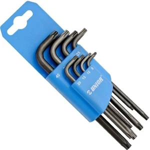 Unior Set Of Wrenches with TX Profile In Plastic Clip T9 - T40 Cheie