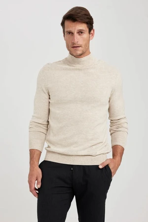 DEFACTO Slim Fit Slim Fit Half Turtleneck Basic Plain Knitwear Sweater