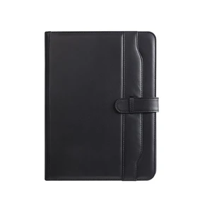 NEW-Portfolio Folder, Women Business Document Organizer Size With Pad For Interview, Conference Black