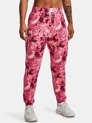 Under Armour Tepláky Rival Terry Print Jogger-PNK - Dámské