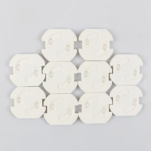 8pcs Baby Safety Rotate Cover 2 Hole Round European Standard Electric Protection Children Socket Plastic Security Locks