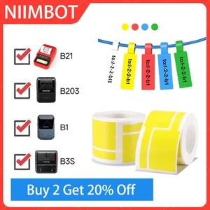 NiiMBOT B1 B21 B3S Cable Label Printing Sticker Network Cable Optical Fiber Tail Adhesive Network Switch Cable P Label Paper