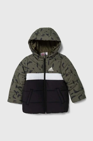 Dětská bunda adidas zelená barva