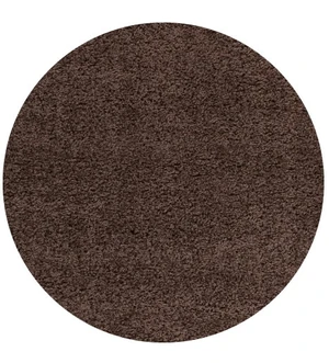 Kusový koberec Life Shaggy 1500 brown kruh-80x80 (průměr) kruh