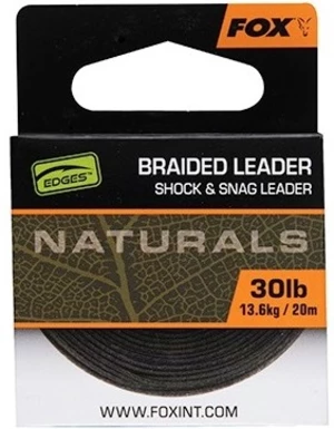 Fox návazcová šňůrka naturals braided leader 20 m - 30 lb