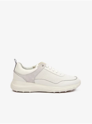 White Women's Geox Alleniee Sneakers