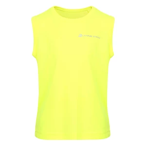 Kids quick-drying tank top ALPINE PRO SCODO neon safety yellow