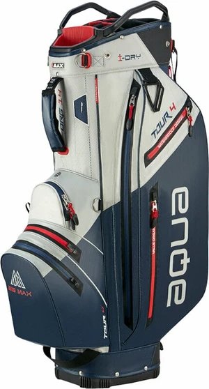 Big Max Aqua Tour 4 Off White/Navy/Red Sac de chariot de golf