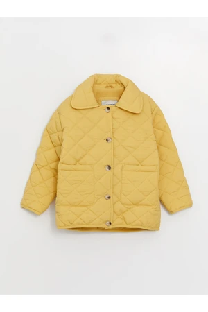 LC Waikiki Shirt Collar Quilted Girls' Coat