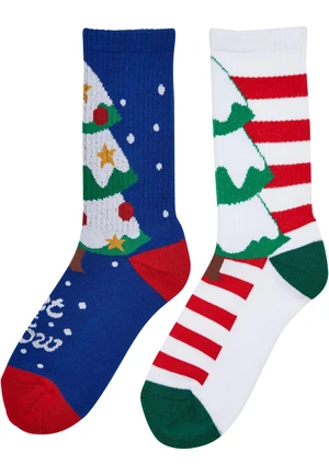 X-Mas Tree Christmas Socks - 2-Pack Multicolored