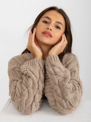 Beige sweater with braids and wool RUE PARIS