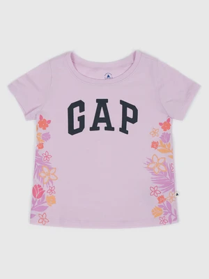 GAP Children's T-shirt with logo and flowers - Girls