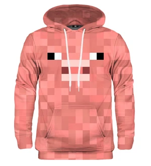 Mr. GUGU & Miss GO Unisex's Pixel Pig Hoodie H-K2355