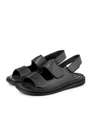 Ducavelli Luas Men's Genuine Leather Sandals, Genuine Leather Sandals, Orthopedic Sole Sandals.