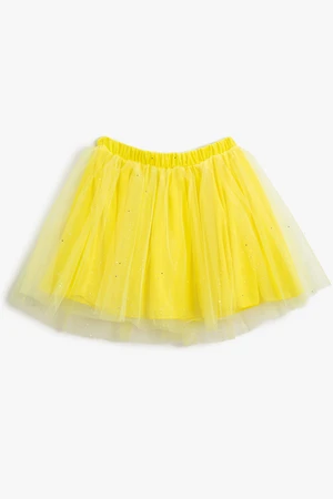 Koton Girls' Yellow Skirt