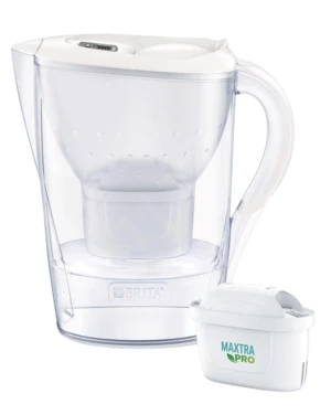 BRITA Marella Cool Memo, 3x filtr MX PRO, Filtrační konvice, bílá 2.4 l